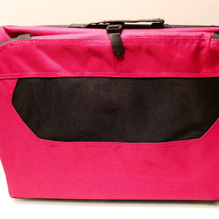 Amazon Basics Premium Folding Portable Soft Pet Crate - 53 x 38 x 38 cm - RED