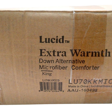 LUCID Down Alternative Comforter - Hypoallergenic - All Season - 400 GSM - King,