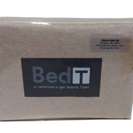 Bambury BedT Sheet Set, Single, Cappuccino