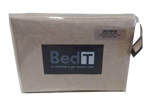 Bambury BedT Sheet Set, Single, Cappuccino