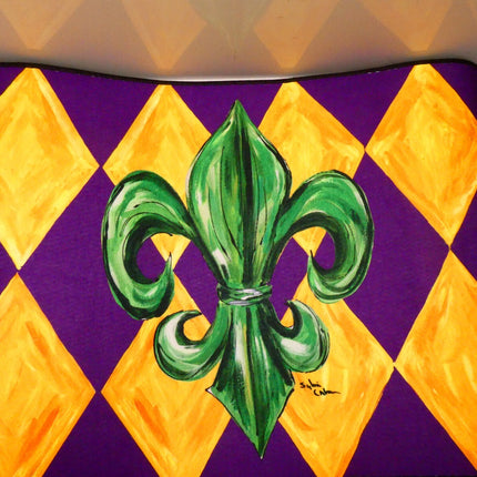 Caroline's Treasures Mardi Gras Fleur De LisPurple Green and Gold