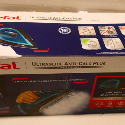 Tefal UltraGlide Anti-Calc Plus Steam Iron FV5873 - Black / Blue