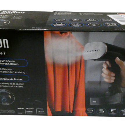 Braun QuickStyle 7 GS7077BK Handheld Garment Steamer 1600W 250ml Black