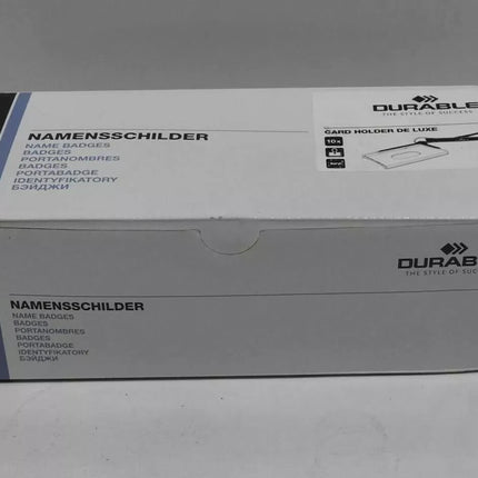 Durable Acrylic Card Holder Deluxe with Necklace, Box of 10