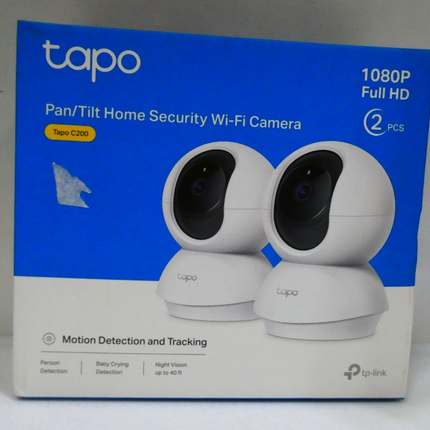 Tp-Link Tapo Pan/Tilt AI Smart Home Security Wi-Fi Camera, Baby Monitor, 1080P,