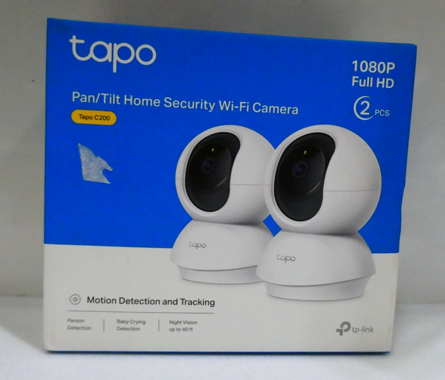 Tp-Link Tapo Pan/Tilt AI Smart Home Security Wi-Fi Camera, Baby Monitor, 1080P,