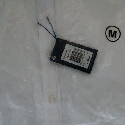 Abelard Men's Bedford Dobby Shirt Slim Fit, White, M