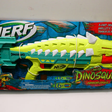 Nerf Dinosquad Armorstrike Dart Blaster, 8-Dart Rotating Drum, Drop Grip