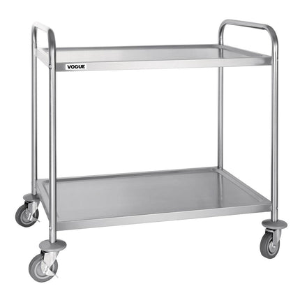 Vogue Stainless Steel 2 Tier Flat Pack Trolley, 535 mm Length x 855 mm Width x 9
