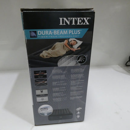 Intex Dura-Beam Plus Series Essential Rest Airbed with Internal Electric Pump