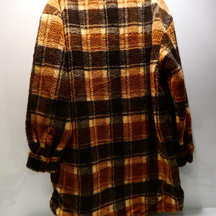 Riders By Lee Women's Teddy Sherpa Coat, Caramel Check, Size - 12