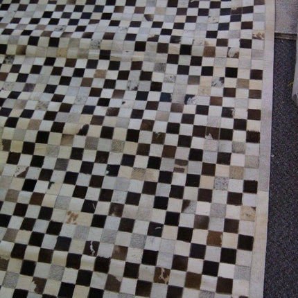 Studio Collection Hand Made / Hairon Leather Patch Rug 225cm x 155cm