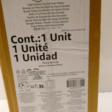 Amazon Basics High-Density Round Foam Roller for Exercise and Recovery - 46cm, B