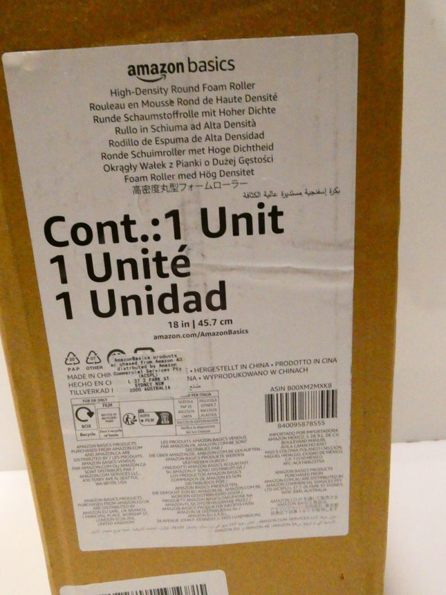 Amazon Basics High-Density Round Foam Roller for Exercise and Recovery - 46cm, B