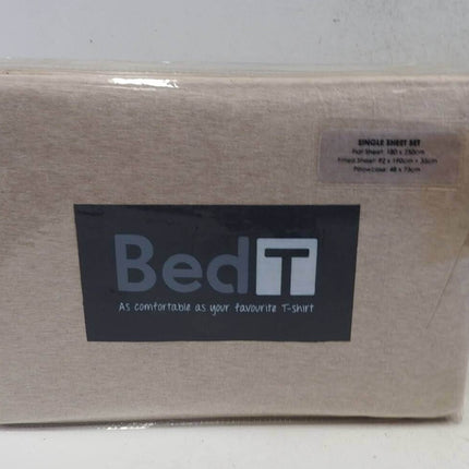 Bambury BedT Sheet Set, Single, Cappuccino