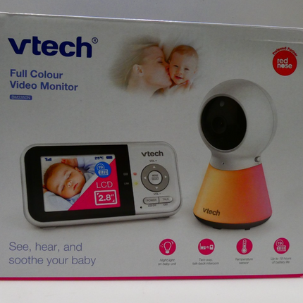 VTech BM3350N 2.8" Full Colour Video Baby Monitor with Night Light, 2-Way Talk,