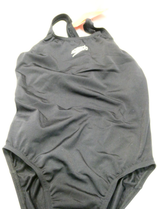 Speedo Women's Eco Endurance+ Medalist One Piece Swimsuit, Black, 32