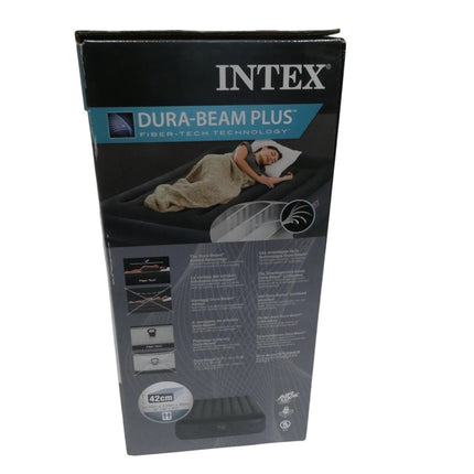 Intex Dura-Beam Plus Series Essential Rest Airbed with Internal Electric Pump