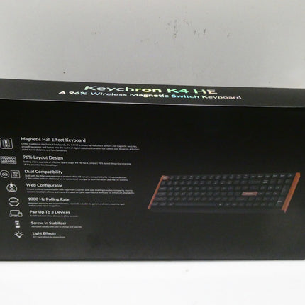 Keychron K4 HE – 96% Compact Hall Effect Wireless Mechanical Keyboard - Black