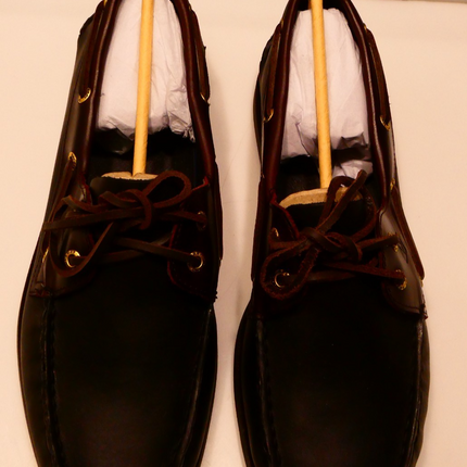 Sperry Mens AO 2 Eye Boat Shoe Navy Leather Smooth Boat Shoe, Navy, Size US 11.5