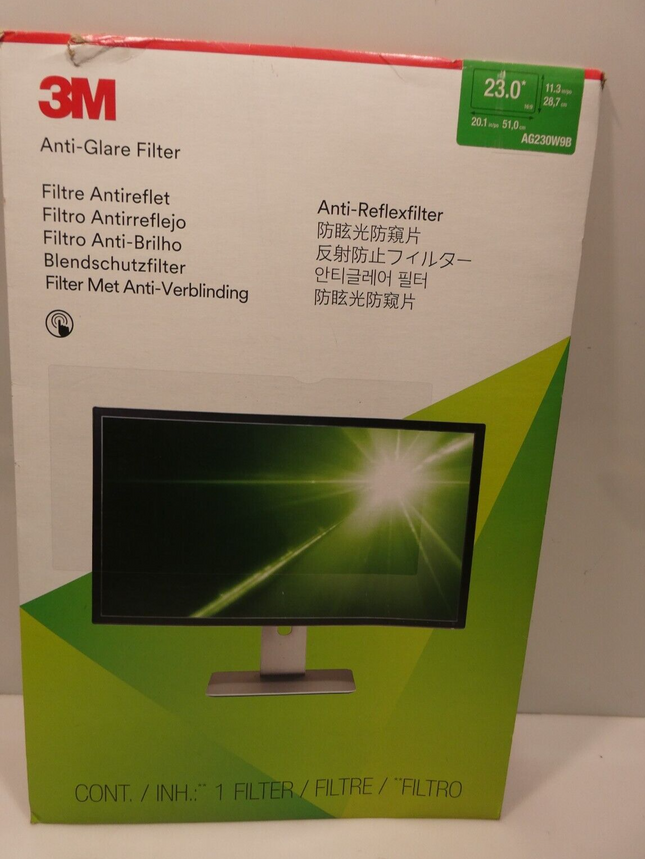 3M Privacy Filter Anti-Glare Filter for 23" Widescreen Monitor (AG230W9B) -Clear