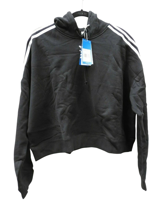 adidas Women's CY4766 Cropped Hoodie Sweatshirt, Black, Size - 48