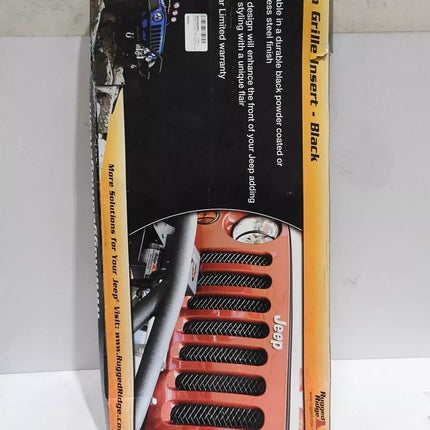 Rugged Ridge 11401. 31 Black Gloss Mesh Grille Insert Screen
