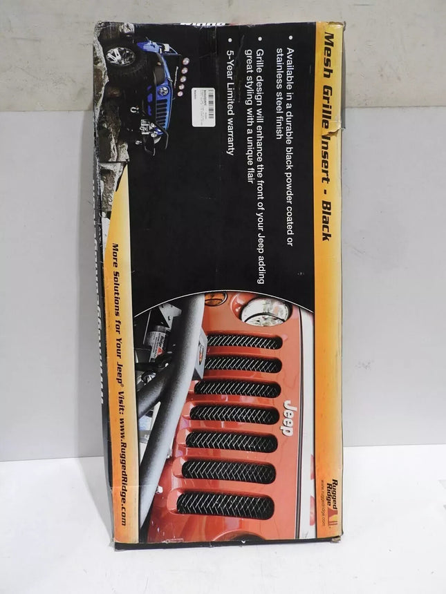 Rugged Ridge 11401. 31 Black Gloss Mesh Grille Insert Screen