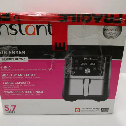 Instant Pot Vortex Plus Air Fryer XXL, Stainless Steel, 5.7L, 1.8kg Capacity