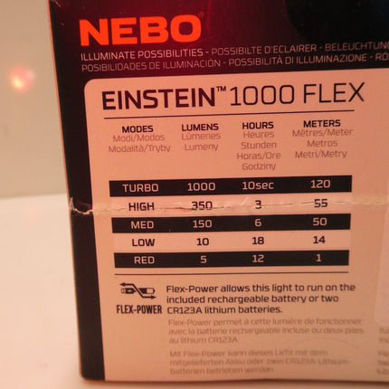 NEBO EINSTEIN 1000 Flex Rechargeable Headlamp