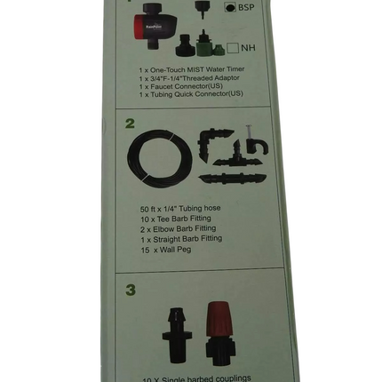 Rainpoint DIY Mist Kit Irrigation System Kit Watering Timer