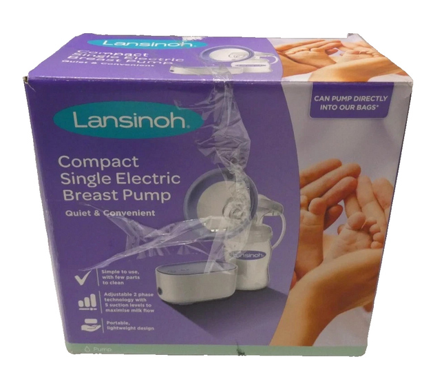 Lansinoh Compact Single Electric Breast Pump Adjustable 2 Phase Technology