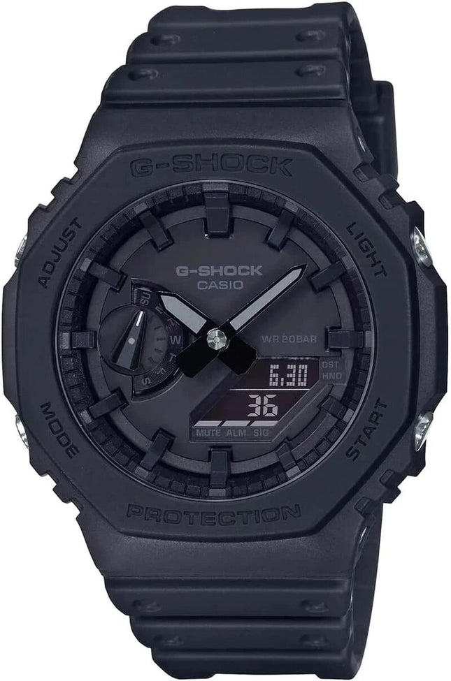 CASIO Men's G-Shock Duo Slim Analog-Digital Watch, Black Face, Black Band