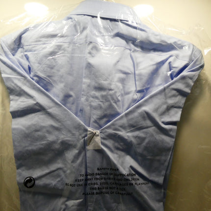 Abelard Men's 4 Way Stretch Poplin Slim Fit Dress Shirt, Sky, L