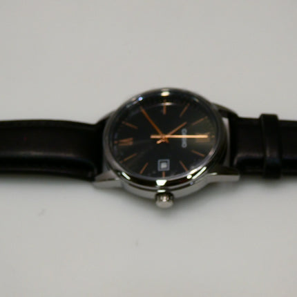 CASIO MTPV002L-1B3 Unisex Black/Silver Analog Watch with Black Band