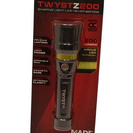 Iprotec TWYST Z 200 Lumens LED Light Flashlight Torch 89551