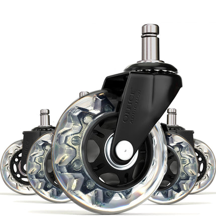 The Original Office Chair Caster Wheels Rollerblade Style (Set of 5), Safe for A