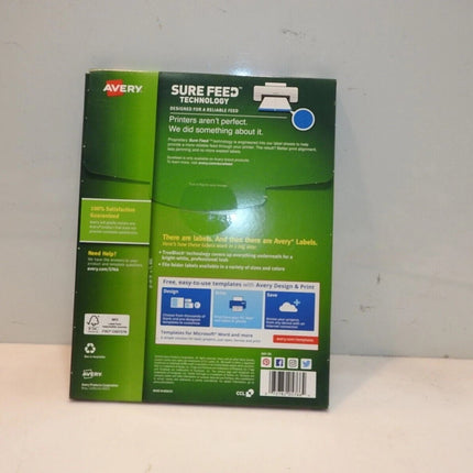 Avery Blue File Folder Labels for Laser & Inkjet Printers w/ TrueBlock Technolog
