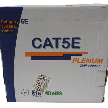 Monoprice 1000FT 24AWG Cat5e 350MHz UTP Solid_ Plenum (CMP)_ Bulk Ethernet Bare