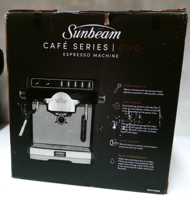 Sunbeam Café Series EMM7200BK Duo Espresso Machine - Black