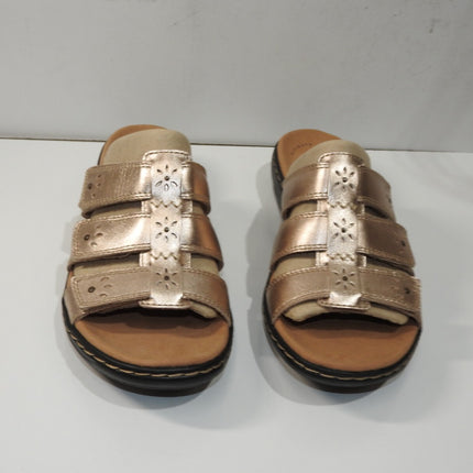 Clarks Women's Leisa Spring Fashion Sandal, Rose Gold Leather, US 6