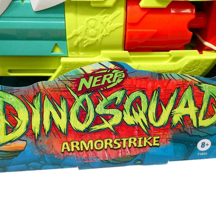 Nerf Dinosquad Armorstrike Dart Blaster, 8-Dart Rotating Drum, Drop Grip