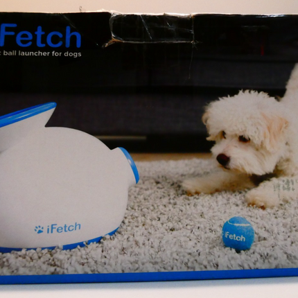 iFetch Interactive Ball Launchers for Dogs - White/Blue (No Balls)