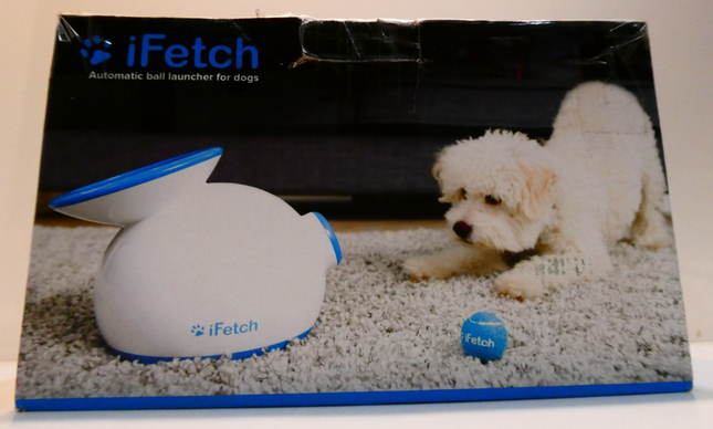 iFetch Interactive Ball Launchers for Dogs - White/Blue (No Balls)