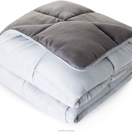 Linenspa All-Season Reversible Down Alternative Quilted Comforter -  King, Stone