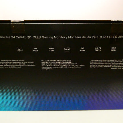 Alienware - AW3425DW 34" TFT QD-OLED Curved WQHD 240Hz 0.03ms FreeSync Gaming Mo