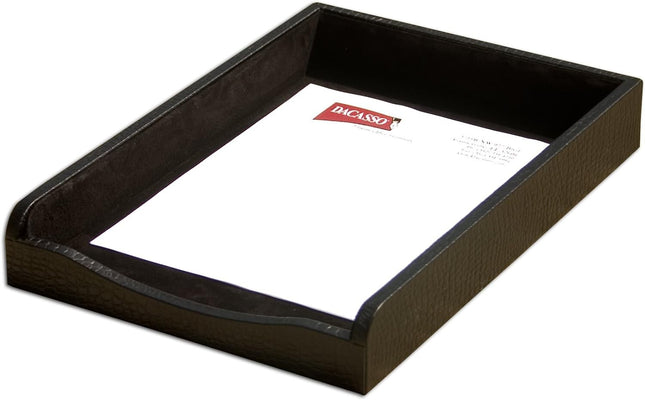 Dacasso A2201 Crocodile Embossed Leather Front-Load Letter Tray