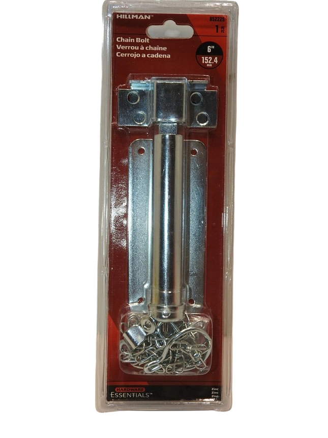 Hillman 852225 Zinc-Plated Chain Bolt 6-Inch