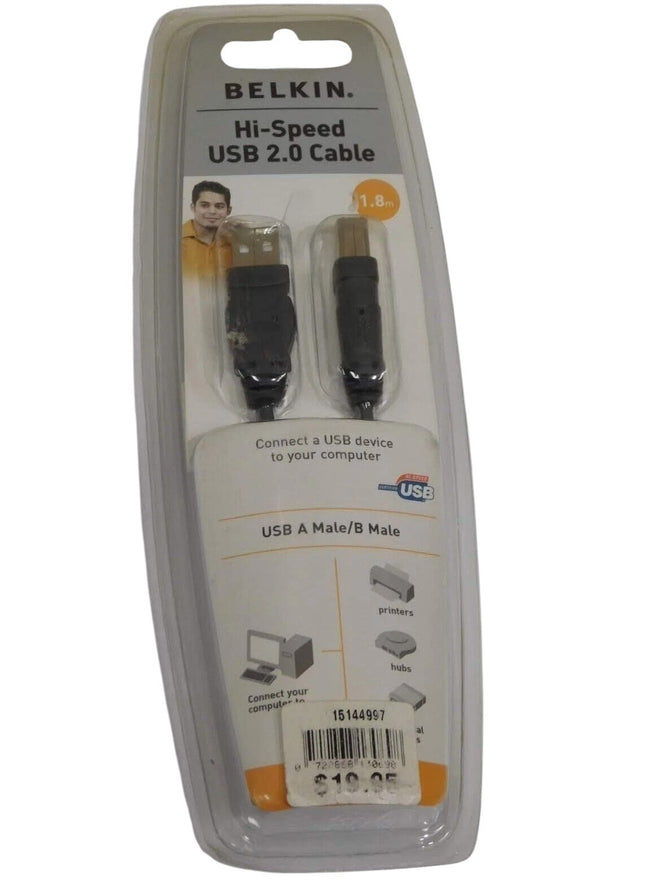 Belkin Hi-Speed USB 2.0 Cable A-B 1.8m Pack