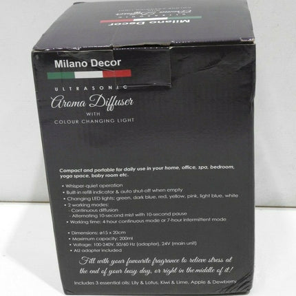 Milano Décor Ultrasonic Aroma Diffuser And Humidifier - Light Wood Grain